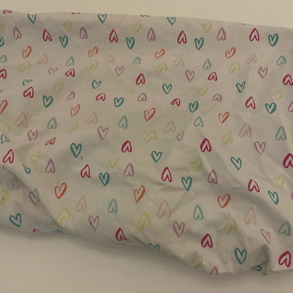 Target rainbow heart fitted sheet - good used condition